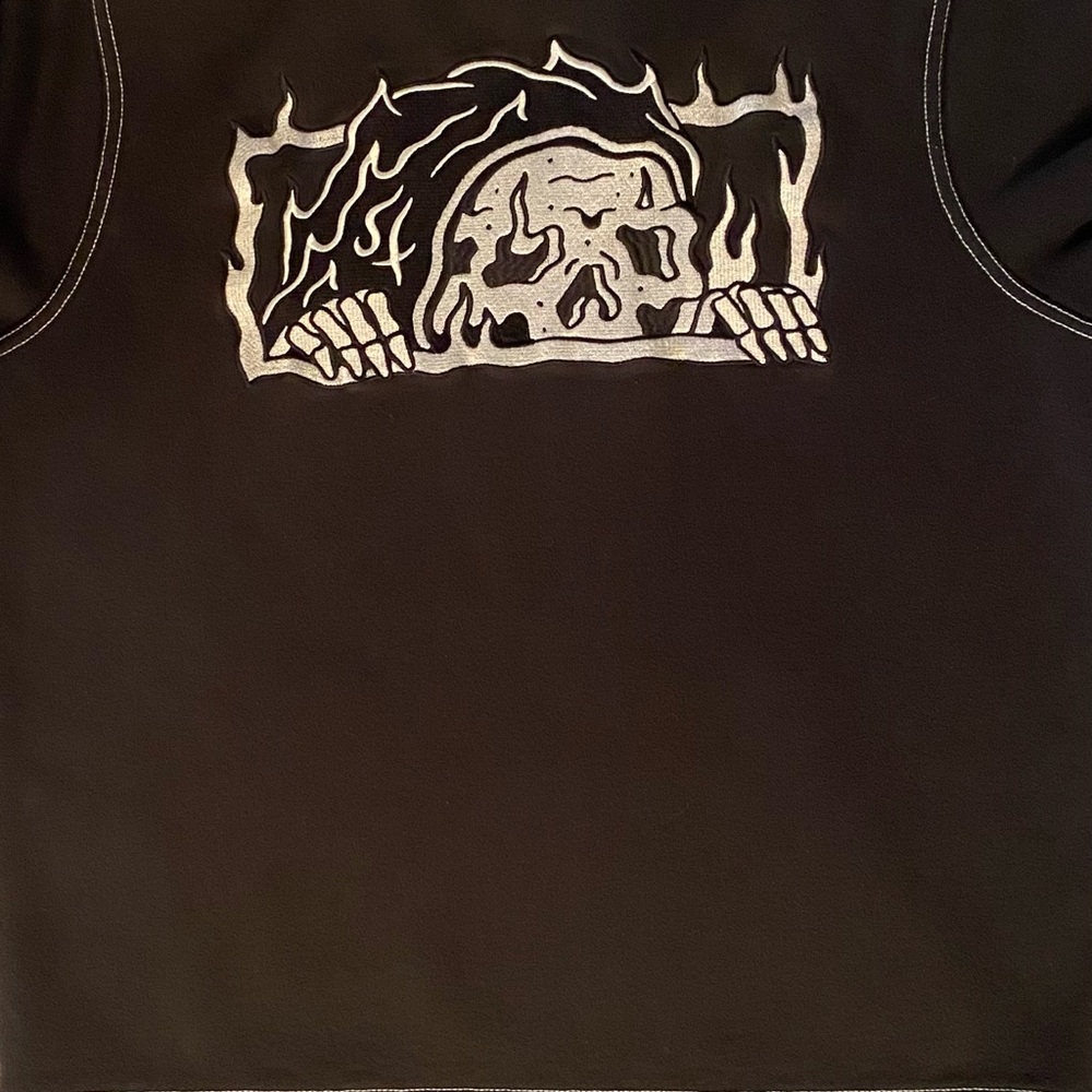 ☠️Lurking Class Embroidered Black Hoodie - Picture 9 of 13